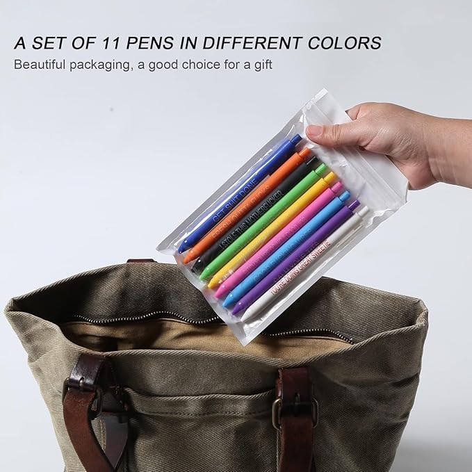 11PCS funny pens for adults,novelty sarcastic snarky office pens ballpoint,Swear Dirty Cuss Word black pens with sayings