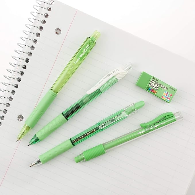 Pentel Color Shades Writing Pack - Pastel Light Green (BLBKALZBPK), Lime Green