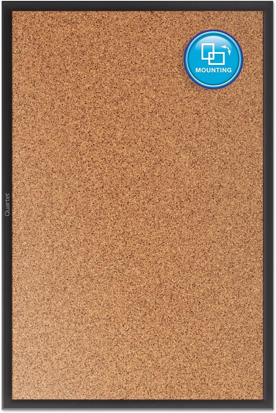 Quartet Cork Board, Bulletin Board, 4' x 3' Corkboard, Black Frame (2304B)