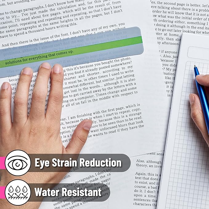 Mr. Pen- Guided Reading Strips, 18 Pack, Yellow, Highlighter Strips, Bookmarks for Kids