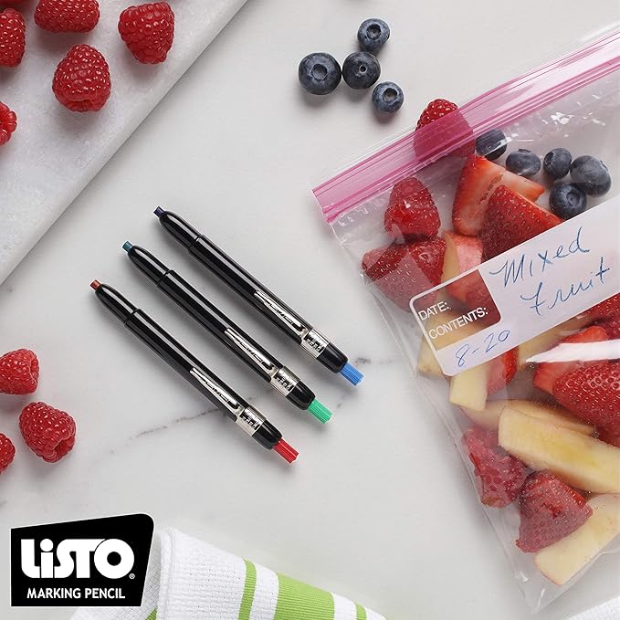 Listo 1620 BLACK COLOR - China Markers/Grease Pencils/China Marking/Pencils/Wax Pencils - Made in USA (72)