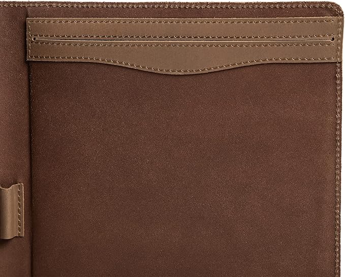 PEGAI Handmade 100% Leather Padfolio, Legal Pad Organizer for Business School Office Conference, Heavy Duty Full Grain Cow Hide Resume Interview Folio, Amazing Gift Idea | Marshall (Iphitos Sand)