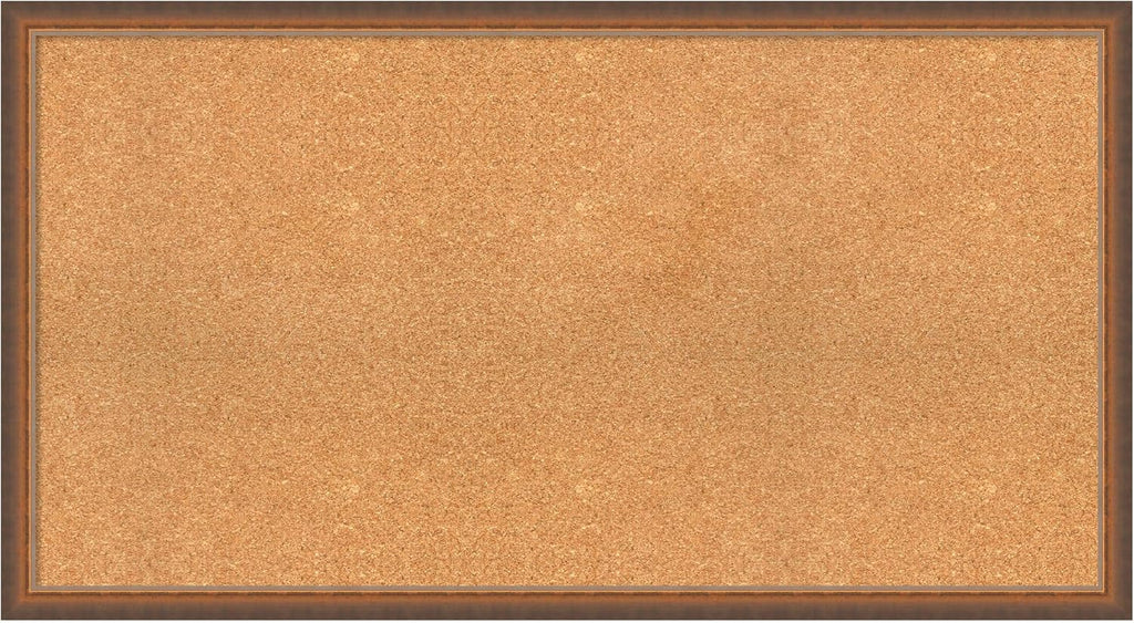 Amanti Art Natural Cork Board for Wall, 24x44 Vision Board with Bronze Frame, Oversize Corkboard Office Decor for Home Organization, Modern Corkboard Pinboard to Display Items for Home Organization