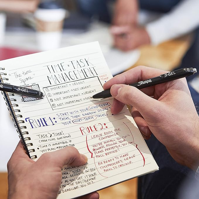 Sharpie S-Gel Refills, Black Ink Gel Pen Refills, Medium Point (0.7mm), 6 Packs of 2ct, 12 Refills Total