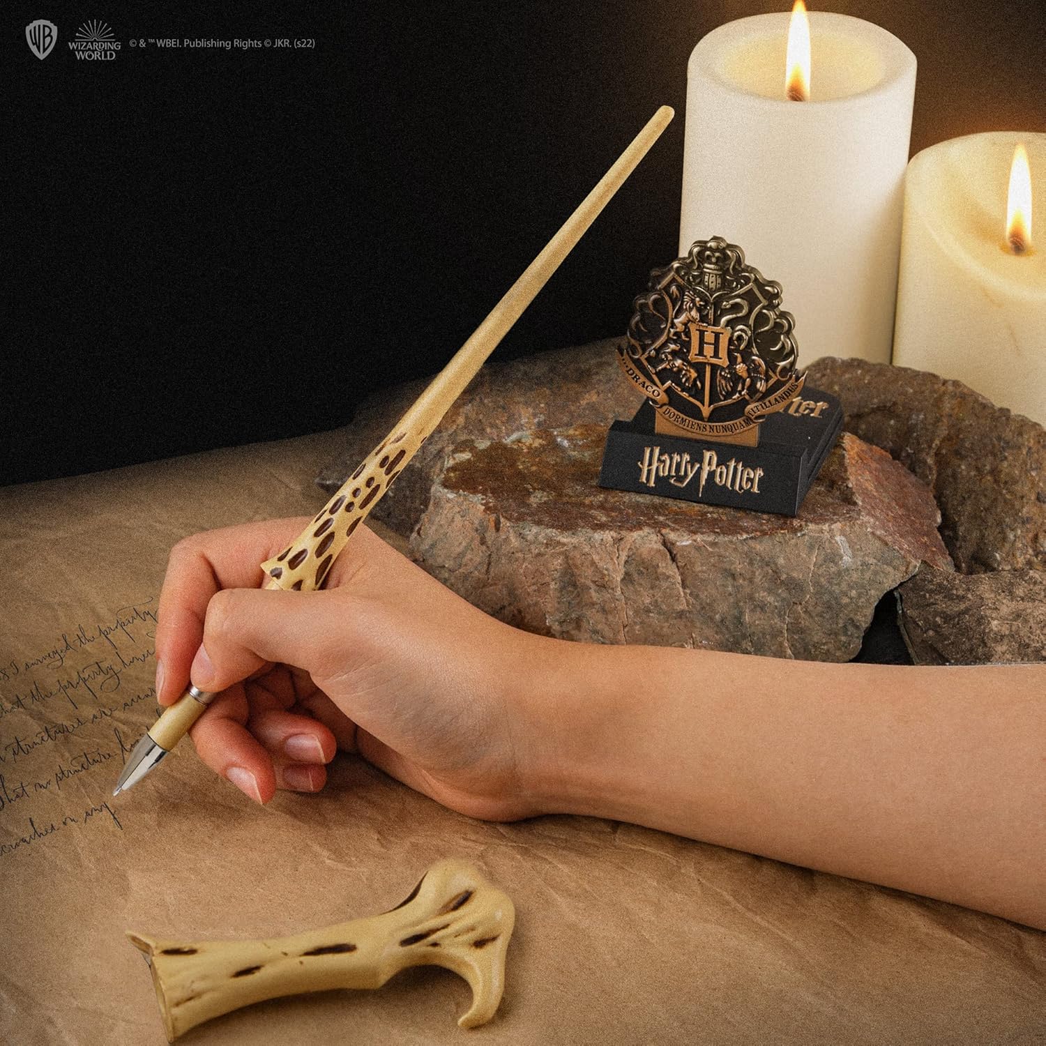 Cinereplicas Harry Potter - Voldemort Wand Pen with Stand & Lenticular Bookmark - Official License