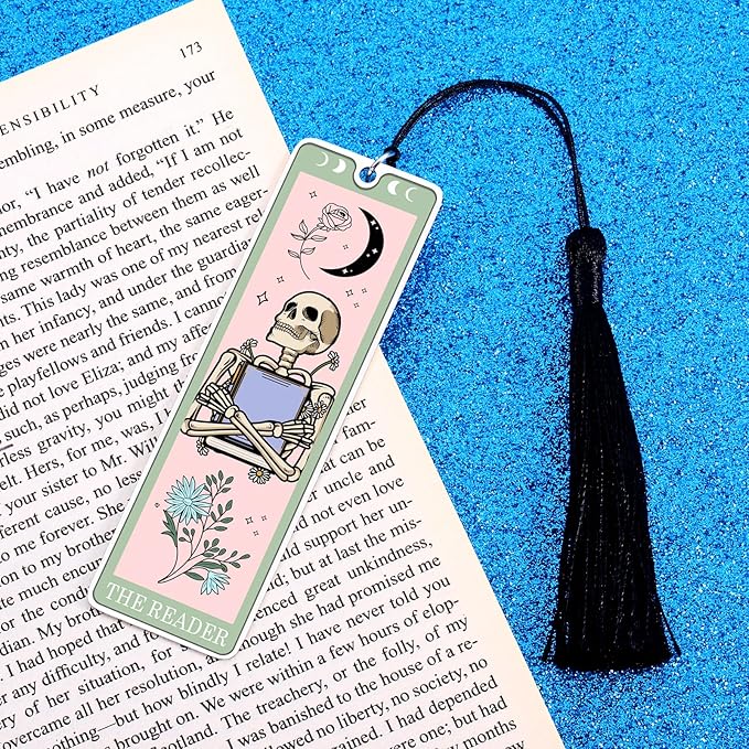 Octamber Bookmarks for Women Funny Bookmarks for Women Bookmarks for Women Book Lovers Dark Romance Bookmarks Spooky Gifts Tarot Bookmark Skeleton Gifts Birthday Gifts for Friends Besties Sisters