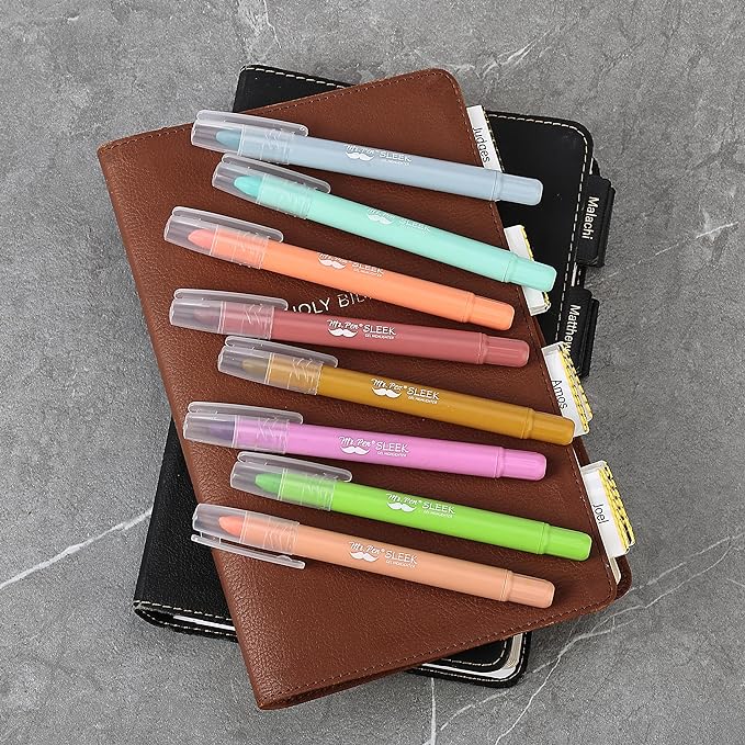 Mr. Pen- Gel Highlighter, 8 Pack, Assorted Colors, Bible Highlighters No Bleed, No Bleed Highlighters, Bible Highlighter, Bible Markers, Gel Highlighters for Bibles, Highlighter
