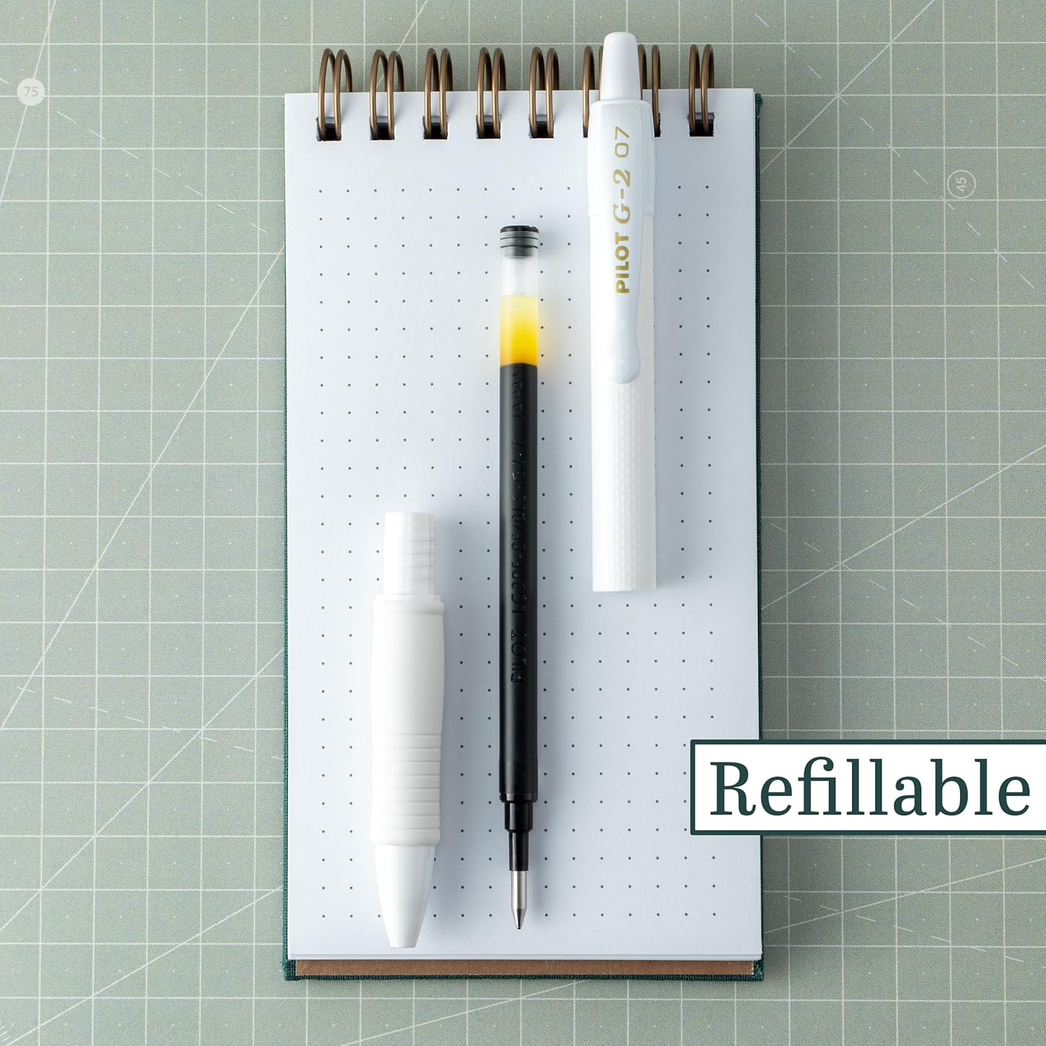 PILOT, G2 Premium Gel Roller Pens, G2 Edge White, Sensory Writing Experience, 12ct box, Fine Point 0.7 mm