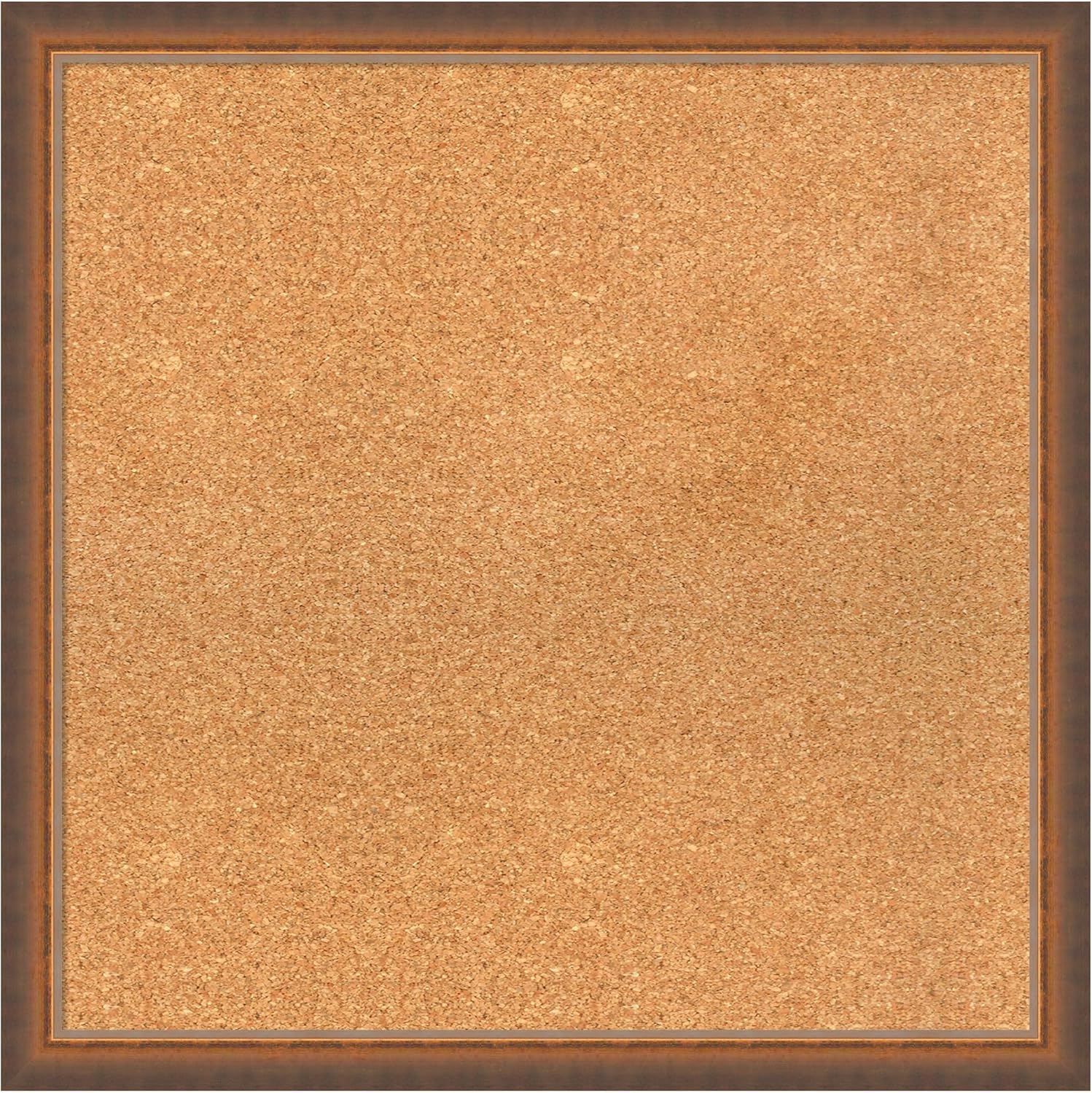 Amanti Art Natural Cork Board for Wall, 24x24 Vision Board with Bronze Frame, Medium Corkboard Office Decor for Home Organization, Modern Corkboard Pinboard to Display Items for Home Organization in