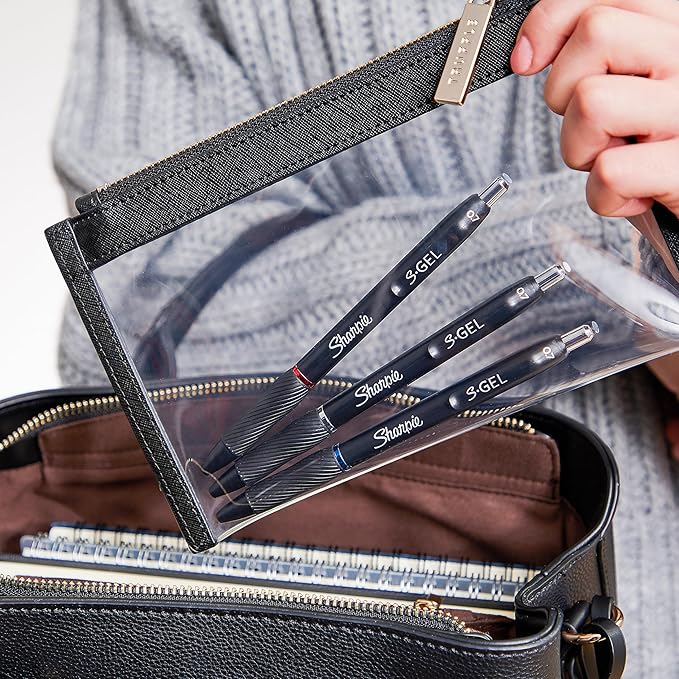 Sharpie S-Gel, Gel Pens, Drawing Pens, Gel Ink Pens For Journaling, Writing Pens, Coloring Pens, Medium Point Pens (0.7Mm), Blue Ink Gel Pen, 12 Count