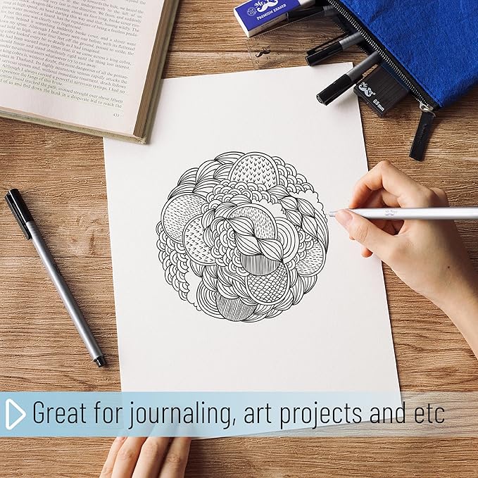 Mr. Pen- Black Fineliner Pens, 0.4mm, 18 Pack, Black Fine Point Pens Fine Point, Fine Liners Artists, Fineliners Pens, School Supplies, Art Pens, Writing Pens, Fine Tip Markers