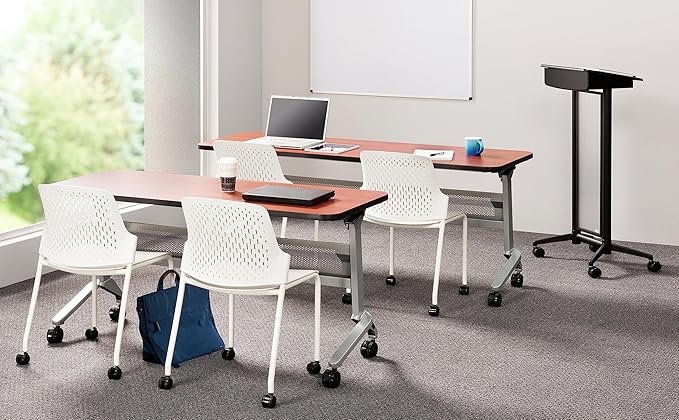 Safco Products 8912BL Mobile Lectern with Stoarge, Ideal for Office and Classroom Presentations, 4 Locking Wheels, Black