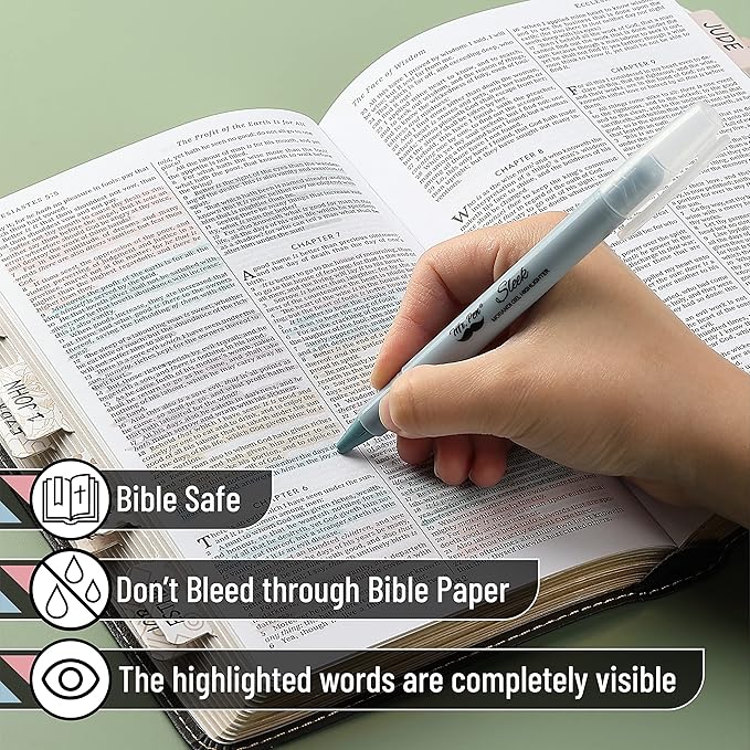 Mr. Pen- Gel Highlighters, 8 Pack, Morandi Colors, No Bleed Bible Markers