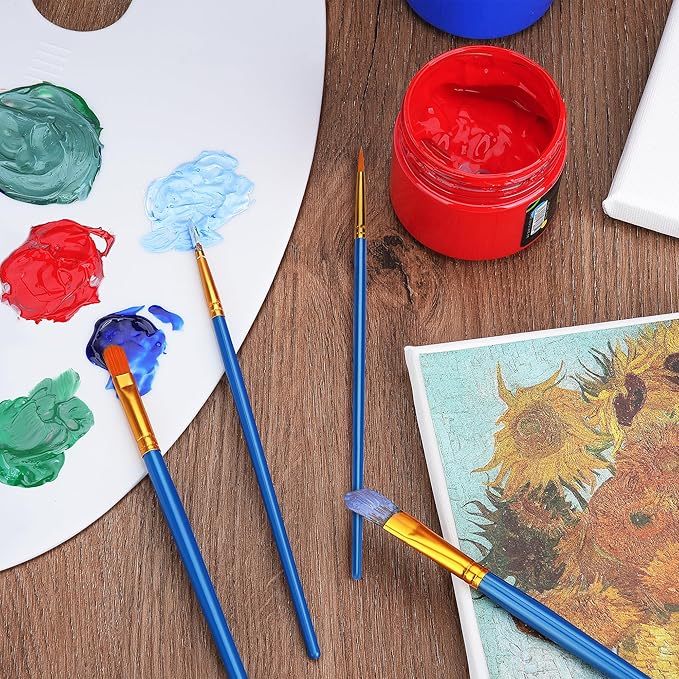 Paint Brushes for Acrylic Painting, Paint Brush Set - 60Pcs, Paint Brushes for Kids, Oil, Watercolor, Perfect Suit of Art Painting, Rock Body Face Nail Art, Best Gift for Kids Adult Drawing