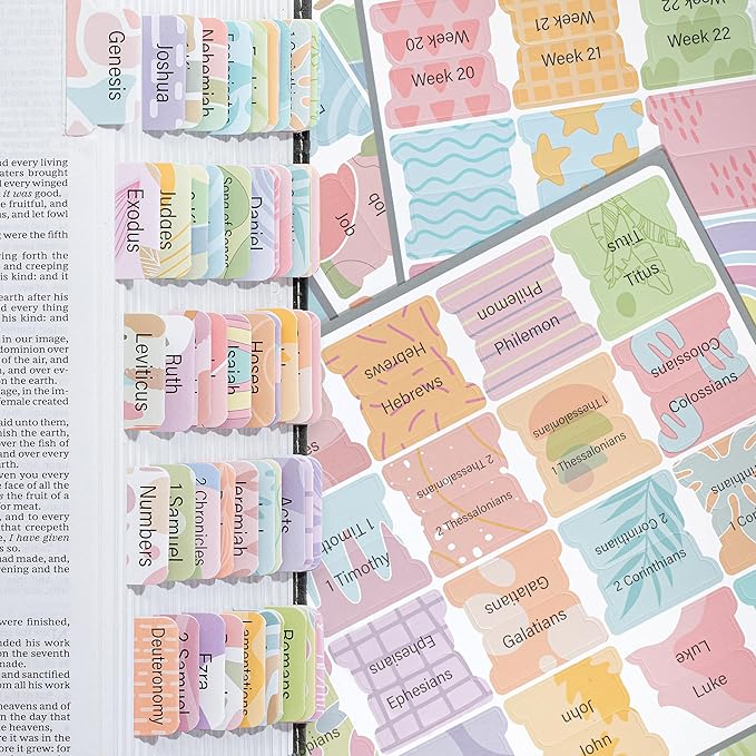 Mr. Pen- Bible Tabs, 120 Tabs, Laminated Bible Tabs for Women and Men, Bible Tabs for Study Bible, Bible Index Tabs, Bible Book Tabs, Bible Labels Tabs, Mr Pen Bible Tabs