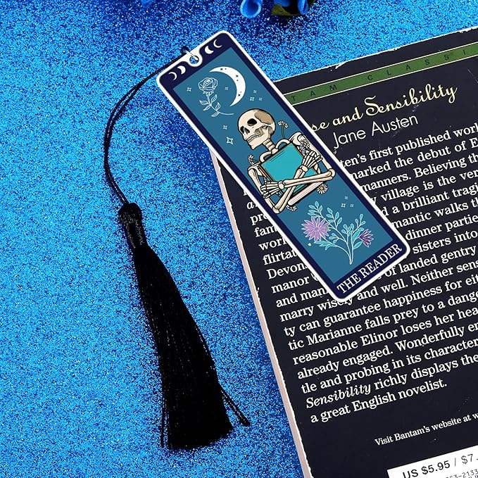 Bookmarks for Men Stocking Stuffers for Men Bookmarks for Book Lovers Cool Bookmarks for Men Funny Bookmarks for Men Gothic Gifts Horror Bookmark Spooky Gifts Tarot Bookmark Christmas Birthday Gifts