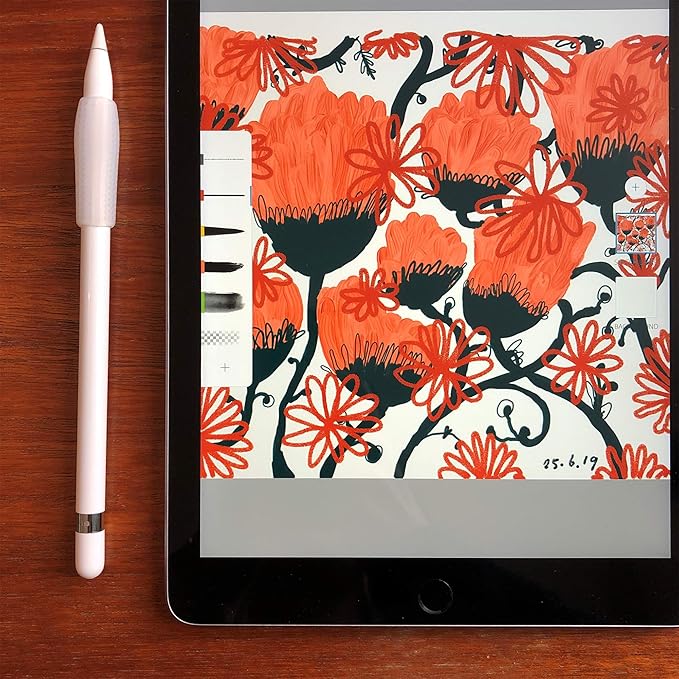 Omni Grip 6-Pack of Premium Comfort Grips, Perfect for Apple Pencil, Apple Pencil 2, Styluses, Pens and Pencils