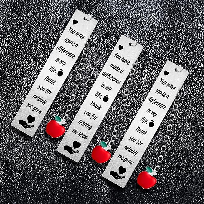 3PC Teacher Bookmark Gifts Tank You for Helping Me Grow Gift for Teacher Boss Leader Thank You Gift Teacher Retirement Appreciation Gifts