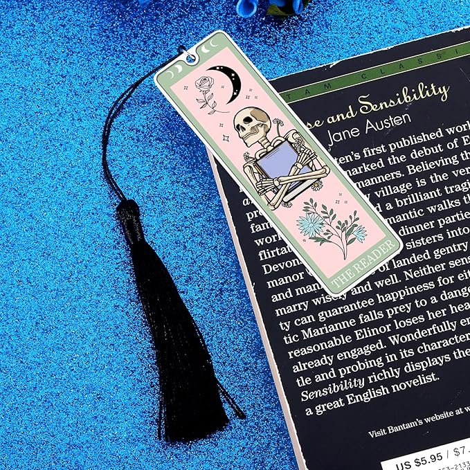 Octamber Bookmarks for Women Funny Bookmarks for Women Bookmarks for Women Book Lovers Dark Romance Bookmarks Spooky Gifts Tarot Bookmark Skeleton Gifts Birthday Gifts for Friends Besties Sisters