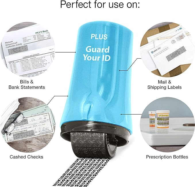 Guard Your ID Advanced 2.0 Rollers Identity for Theft Address Eraser and Security Prevention (Regular 3-Pack, Turquoise)