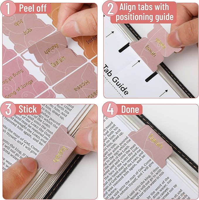 Mr. Pen- Bible Tabs, 75 Tabs, Honeycomb Hues, Gold Embossed Lettering, Laminated Bible Tabs for Women and Men, Bible Tabs for Study Bible Index Tabs, Bible Book Tabs, Bible Labels Tabs
