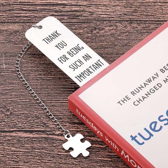 Thank You Gifts for Women Men Bookmarks for Book Lovers Employee Appreciation Gifts for Coworkers Boss Male Teacher Gifts Valentine Christmas Metal Bookmark Gifts for Readers Retired Office Bulk Gifts