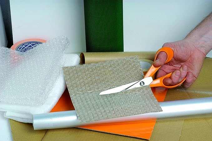 Fiskars Universal Scissors for Handcraft, Sewing and Office Work, Classic, Length: 21 cm, for Right-Handers, Orange, 1005148