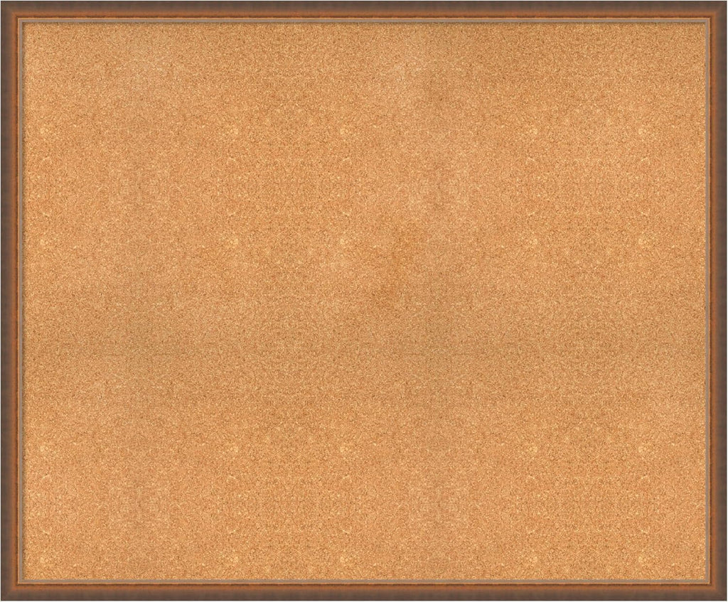 Amanti Art Natural Cork Board for Wall, 38x46 Vision Board with Bronze Frame, Oversize Corkboard Office Decor for Home Organization, Modern Corkboard Pinboard to Display Items for Home Organization