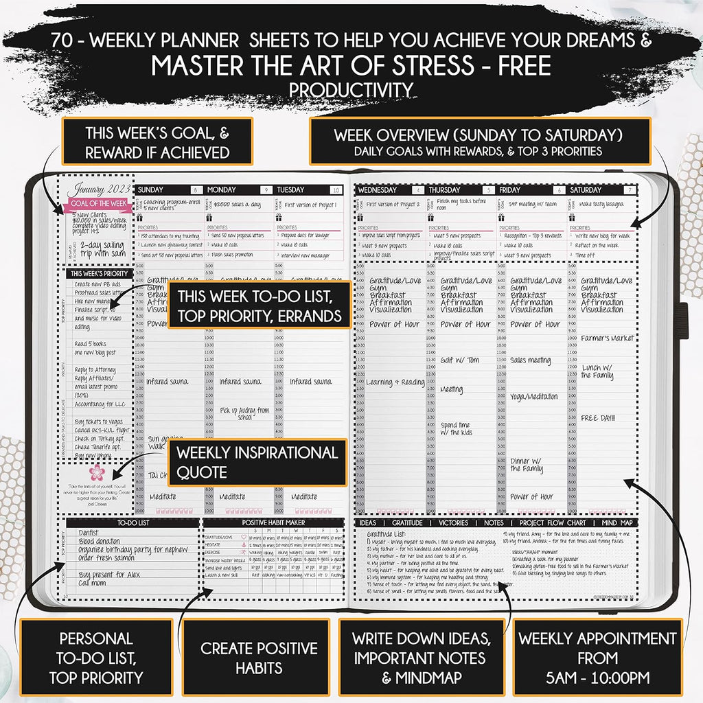 2025-2026 Planner Weekly and Monthly | 16-Month Life Planner to Increase Focus & Productivity | Reduce Overwhelm & Achieve Your Biggest Goals | Include Gift Box & Stickers | Sep 2025-Dec 2026
