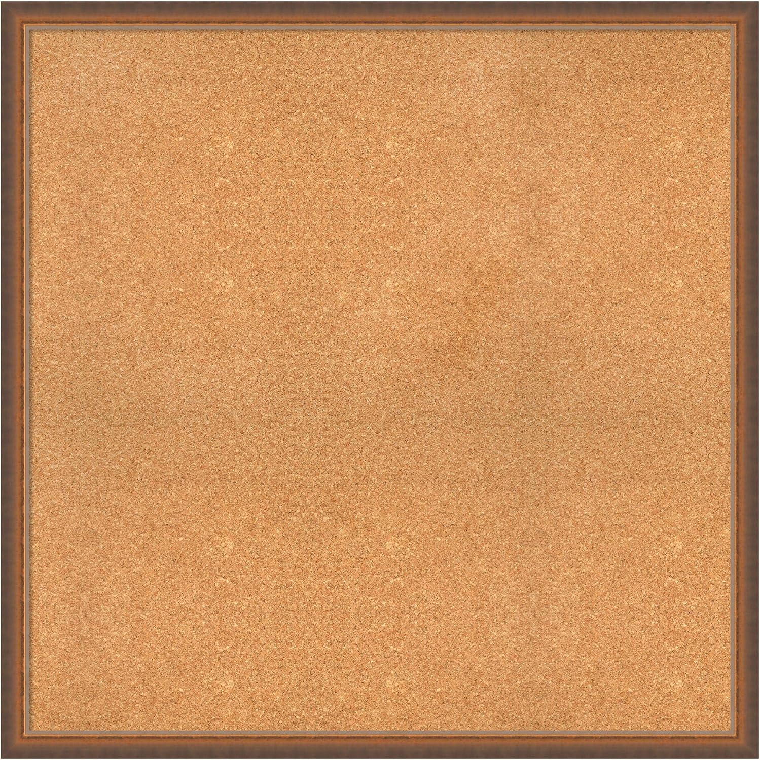 Amanti Art Natural Cork Board for Wall, 36x36 Vision Board with Bronze Frame, Oversize Corkboard Office Decor for Home Organization, Modern Corkboard Pinboard to Display Items for Home Organization