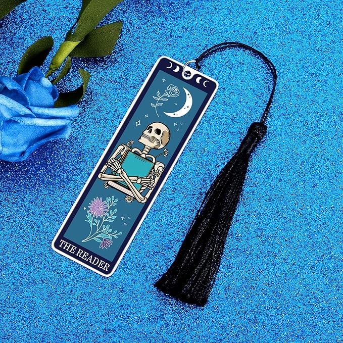 Bookmarks for Men Stocking Stuffers for Men Bookmarks for Book Lovers Cool Bookmarks for Men Funny Bookmarks for Men Gothic Gifts Horror Bookmark Spooky Gifts Tarot Bookmark Christmas Birthday Gifts
