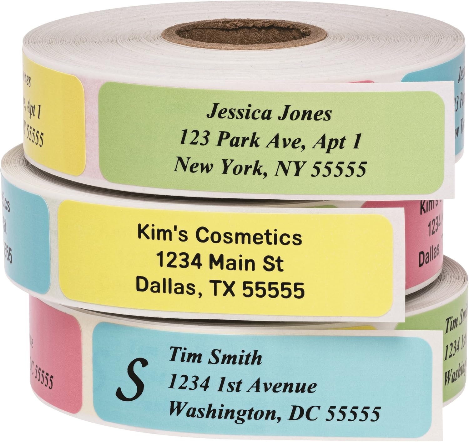 Return Address Labels - Roll of 250 Personalized Labels (Multi-Color)