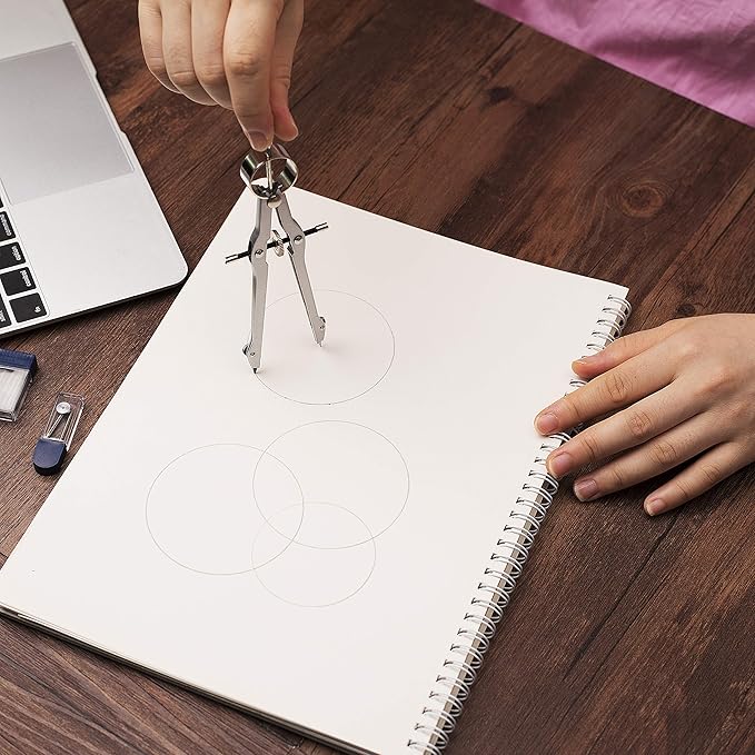 Mr. Pen- Professional Compass for Geometry, Extra Lead, Metal Compass, Compass, Compass Drawing Tool, Drawing Compass, Drafting Compass, Compass for Students, Compass for Woodworking, Compass Geometry