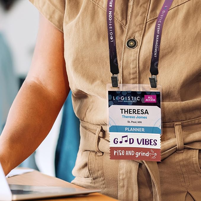 Icebreaker Corporate Badge Ribbons with Adhesive, 3-1/2 x 1-5/8” 100pk (10 Titles, 10 per Title), Satin Ribbon