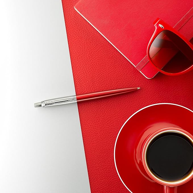 Parker Jotter London Trio Discovery Pack: Ballpoint Pen (Royal Blue), Gel Pen (Red Kensington) & Mechanical Pencil (Stainless Steel)