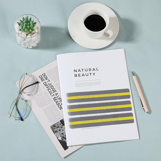 Mr. Pen- Guided Reading Strips, 18 Pack, Yellow, Highlighter Strips, Bookmarks for Kids