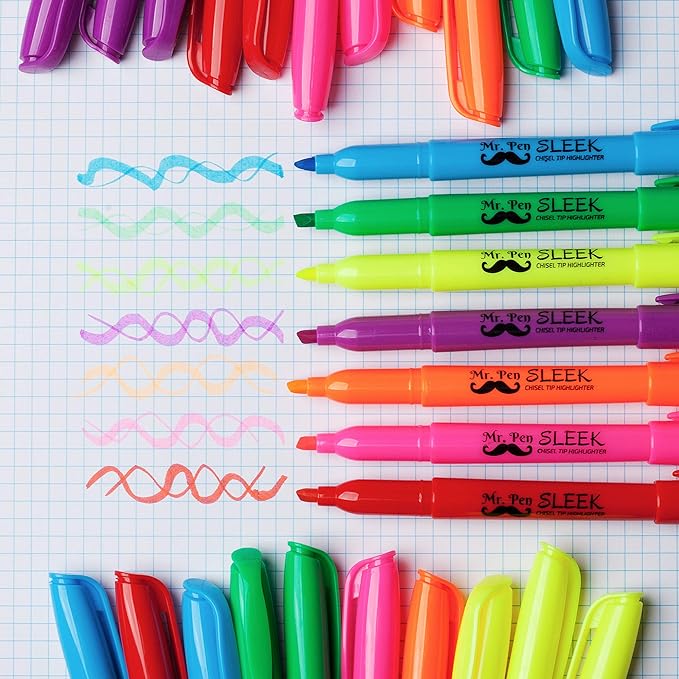 Mr. Pen- Highlighters, Assorted Colors, Pack of 28, Fluorescent Highlighters