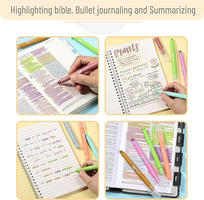 Mr. Pen- Gel Highlighter, 8 Pack, Assorted Colors, Bible Highlighters No Bleed, No Bleed Highlighters, Bible Highlighter, Bible Markers, Gel Highlighters for Bibles, Highlighter