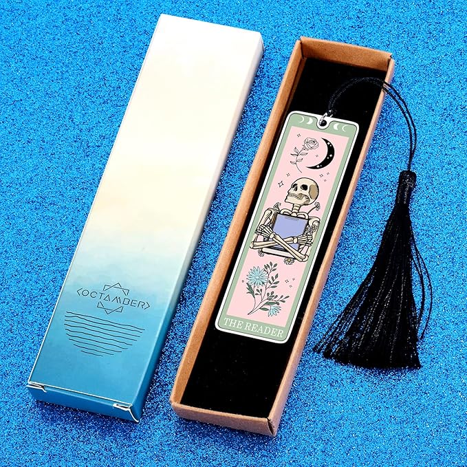 Octamber Bookmarks for Women Funny Bookmarks for Women Bookmarks for Women Book Lovers Dark Romance Bookmarks Spooky Gifts Tarot Bookmark Skeleton Gifts Birthday Gifts for Friends Besties Sisters