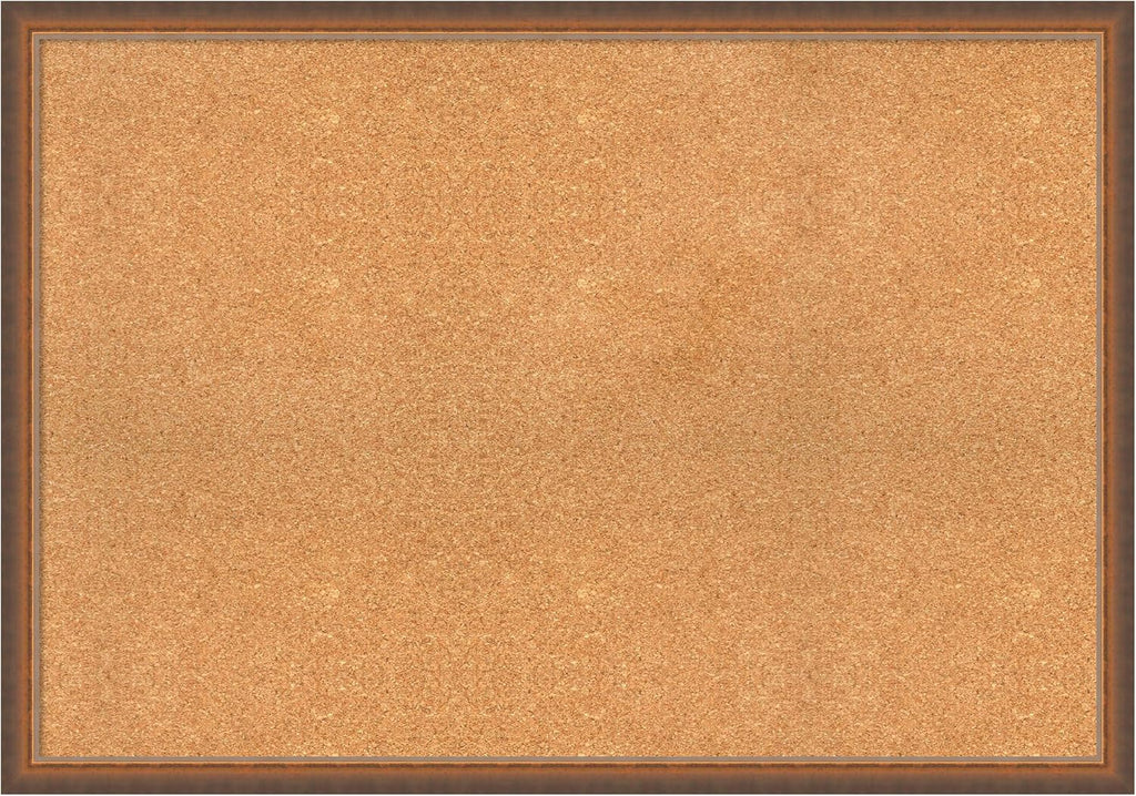Amanti Art Natural Cork Board for Wall, 28x40 Vision Board with Bronze Frame, Large Corkboard Office Decor for Home Organization, Modern Corkboard Pinboard to Display Items for Home Organization in