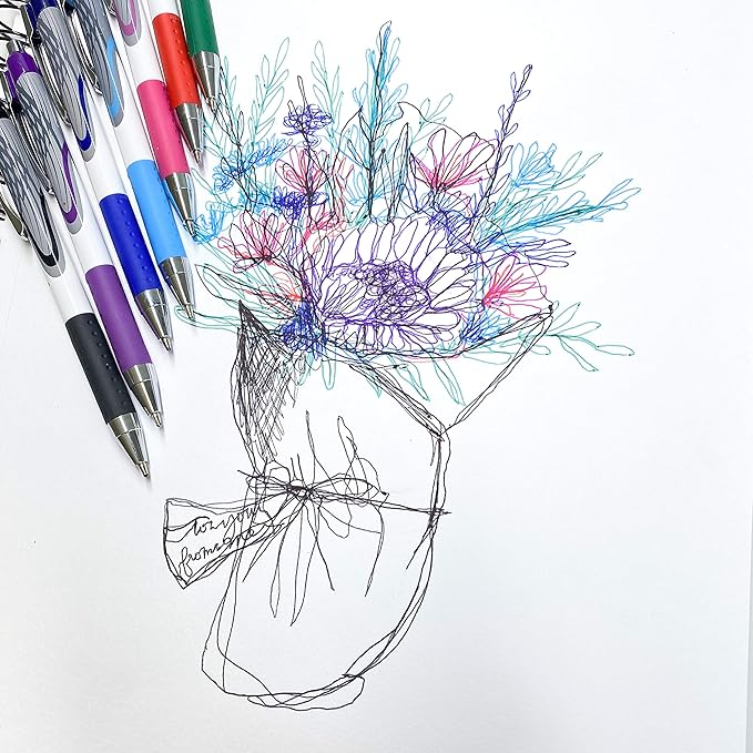 Zebra Pen Z-Grip Flight Retractable Ballpoint Pen, Bold Point, 1.2mm, Assorted Color Ink, 10-Pack (21901)