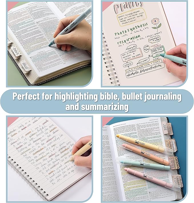 Mr. Pen- Gel Highlighter, 4 Pack, Bible Highlighters No Bleed, No Bleed Highlighters, Bible Highlighter, Bible Markers, Gel Highlighters for Bibles, Highlighter