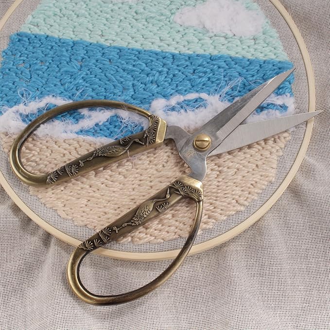 JubileeYarn Classic Chinese Small Embroidery Craft Scissors - Bronze - 10 Scissors