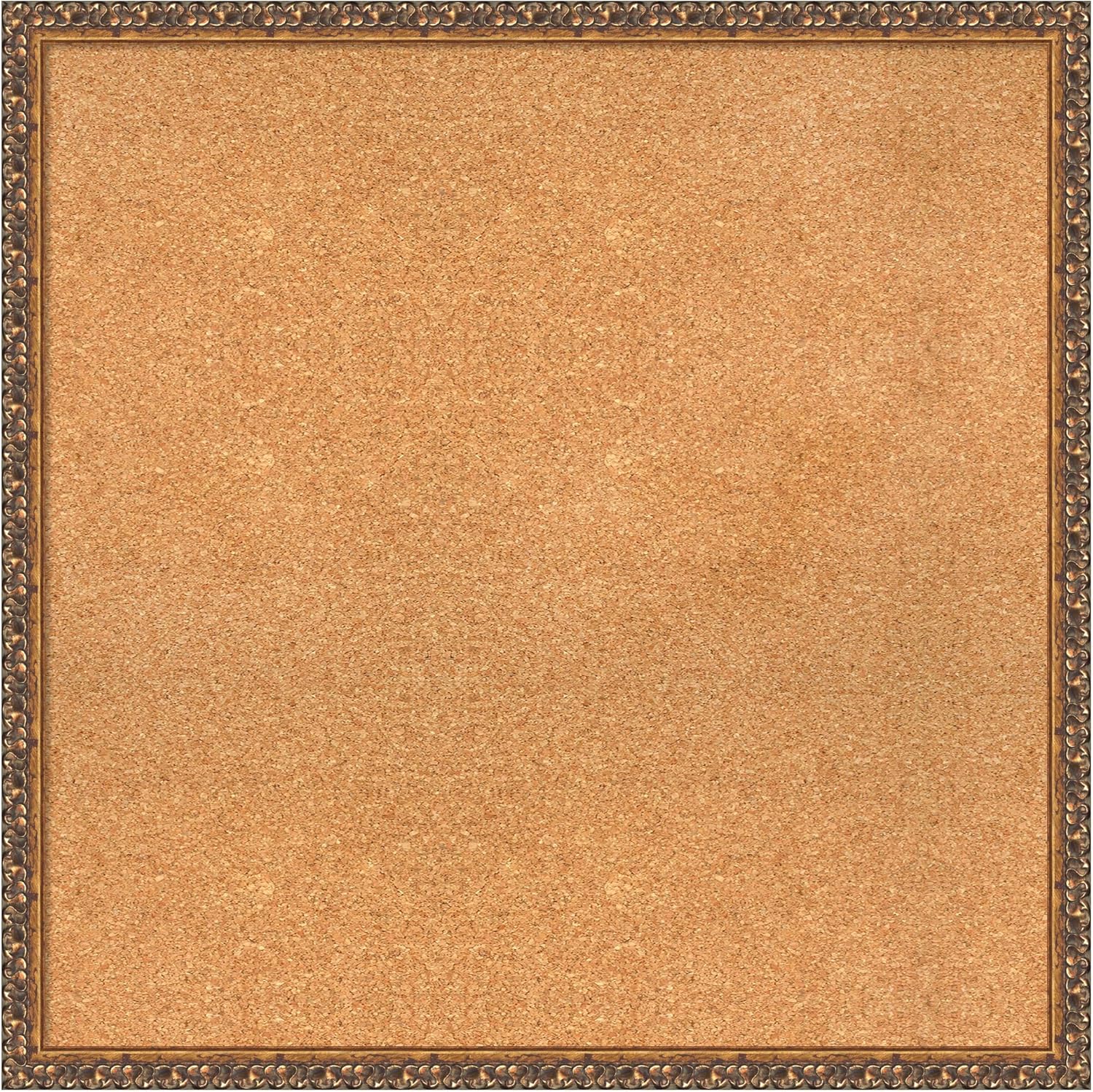 Amanti Art Natural Cork Board for Wall, 30x30 Vision Board with Bronze Frame, Large Corkboard Office Decor for Home Organization, Traditional Corkboard Pinboard to Display Items for Home Organization