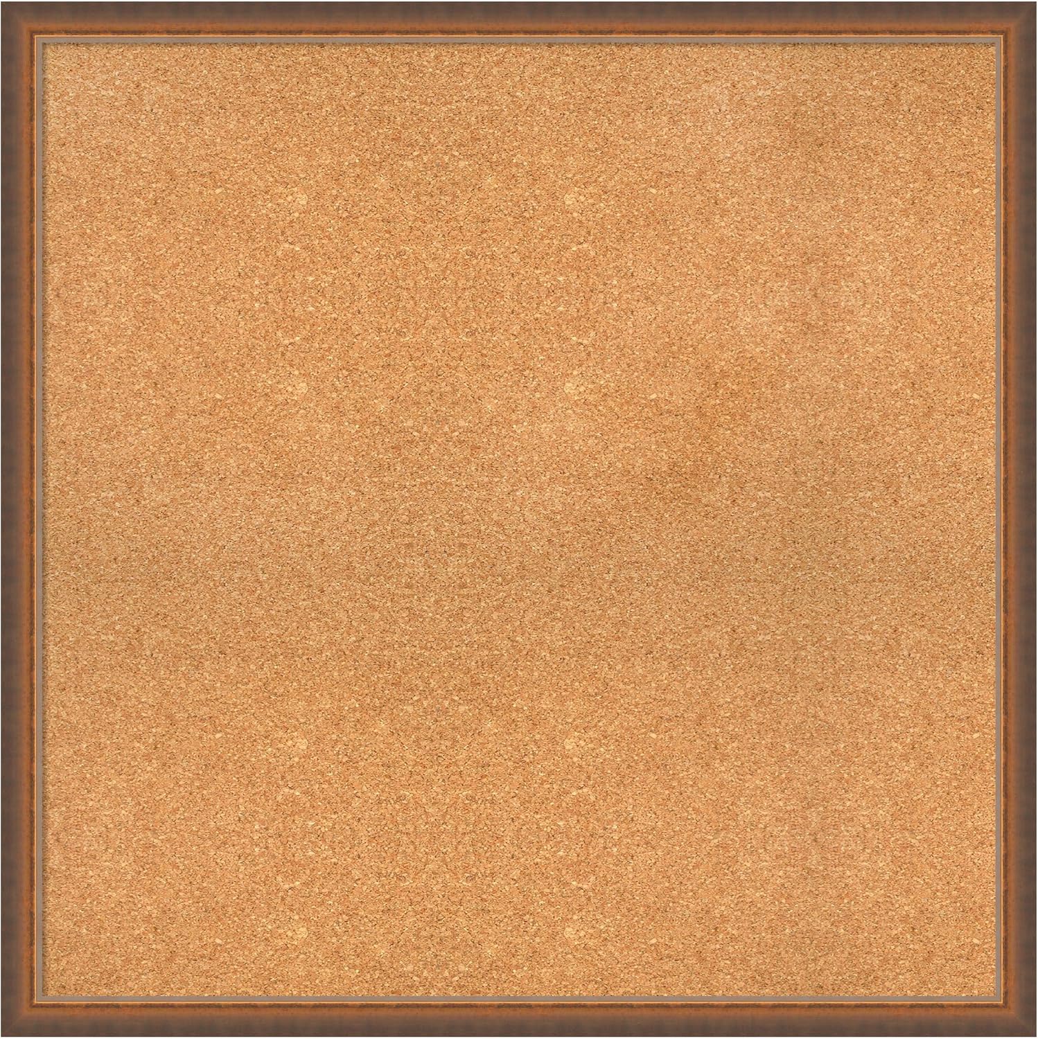 Amanti Art Natural Cork Board for Wall, 34x34 Vision Board with Bronze Frame, Large Corkboard Office Decor for Home Organization, Modern Corkboard Pinboard to Display Items for Home Organization in