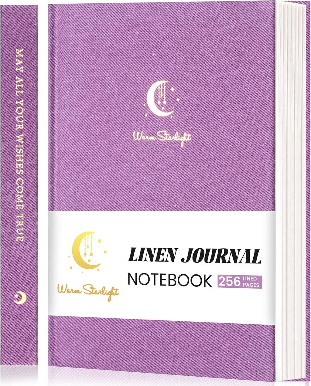 CAGIE Lined Journal Notebook for Women Girls, A5 Hardcover Linen Journals For Writing 256 Pages, Aesthetic Womens Diary, Gifts 8.3'' x 5.7'' Purple