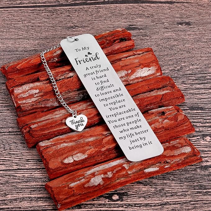 Bookmark Gifts for Best Friend Friendship Gift for Women Christmas Stocking Stuffers Friends Sentimental Gifts for Friend Best Friend Birthday Graduation Gifts for Women Female Friend Gift Ideas