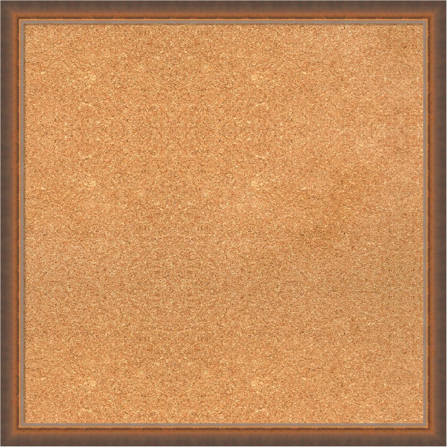 Amanti Art Natural Cork Board for Wall, 26x26 Vision Board with Bronze Frame, Medium Corkboard Office Decor for Home Organization, Modern Corkboard Pinboard to Display Items for Home Organization in