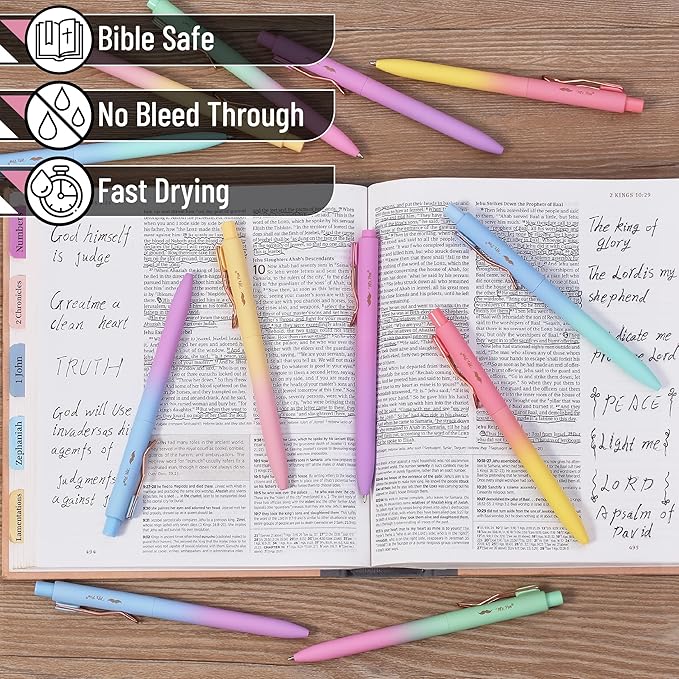 Mr. Pen- Ballpoint Pens, 12 Pack, Gradient Color Barrels, Black Ink, Cute Ballpoint Pens Black Ink, Cute Pens for Journaling