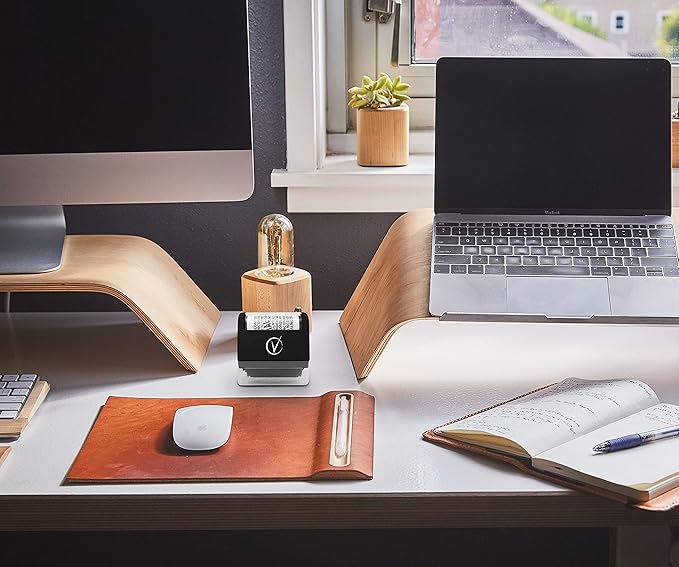 Identity Theft Protection Roller Stamps Wide Kit - Confidential Roller Stamp, Anti Theft, Privacy & Security Stamp, Designed for ID Blackout Security - Classy Black with 3 Refills